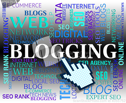 Image of Blogging Word Means Web Site And Blogger