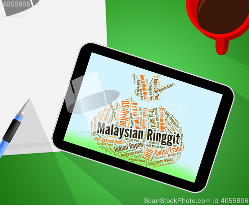 Image of Malaysian Ringgit Represents Exchange Rate And Forex