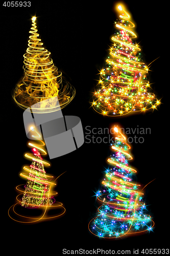 Image of 4 xmas tree