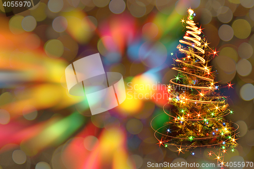 Image of abstract christmas tree