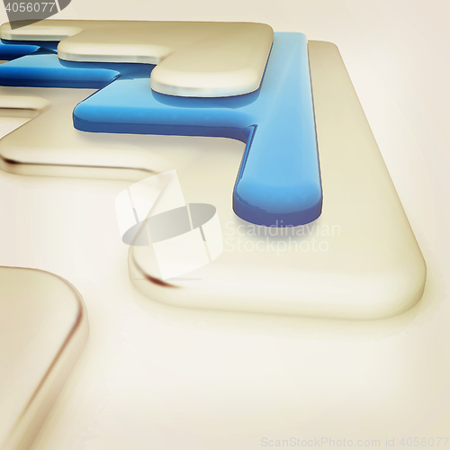 Image of Virtual background. 3D illustration. Vintage style.