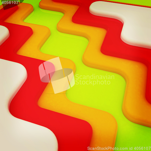 Image of Virtual background. 3D illustration. Vintage style.