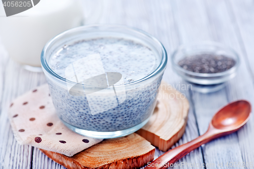 Image of milk with chia seed