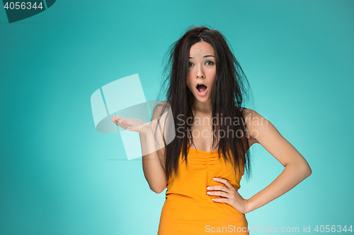 Image of Frustrated young woman having a bad hair