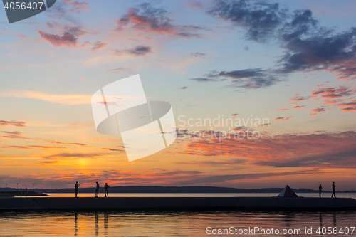 Image of Picturesque sundown on summer lake