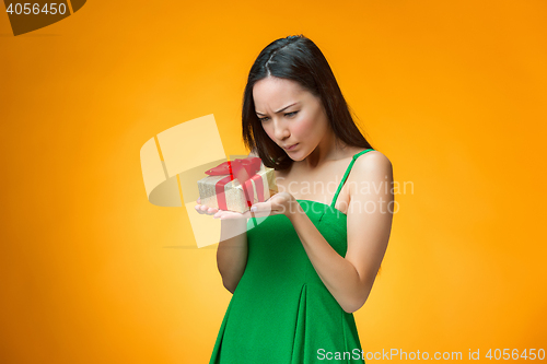 Image of Chinese girl with a gift
