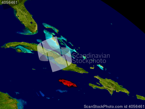 Image of Jamaica from space