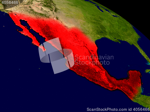 Image of Mexico from space