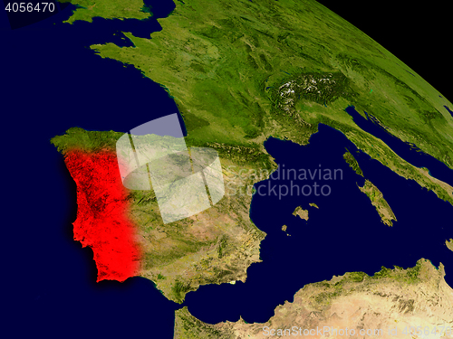 Image of Portugal from space