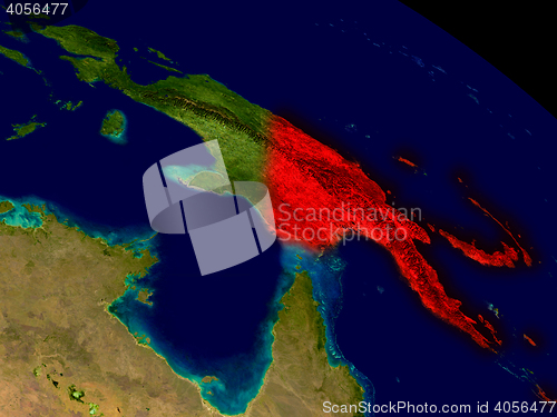 Image of Papua New Guinea from space