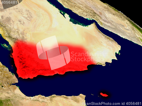 Image of Yemen from space