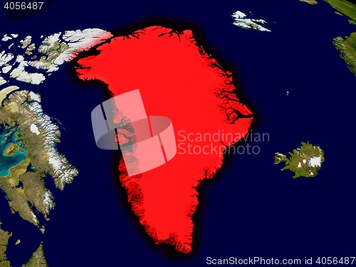 Image of Greenland from space