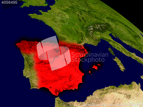 Image of Spain from space