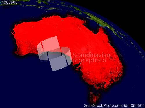 Image of Australia from space