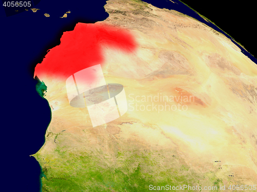 Image of Western Sahara from space