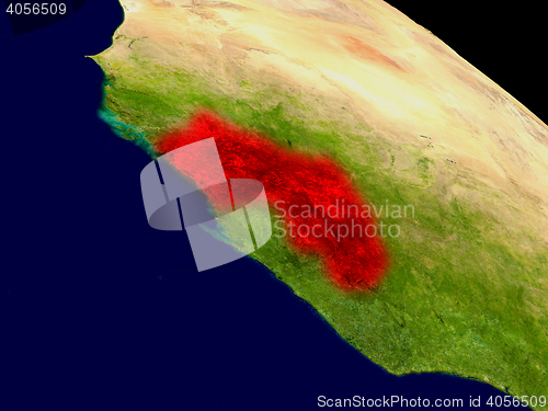 Image of Guinea from space