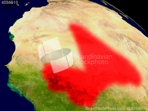 Image of Mali from space