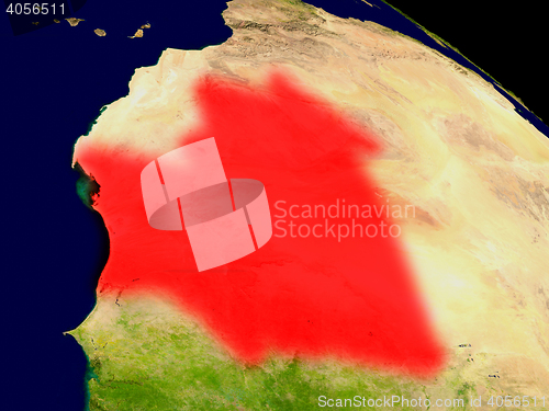 Image of Mauritania from space