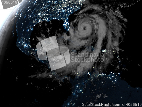 Image of Hurricane during night