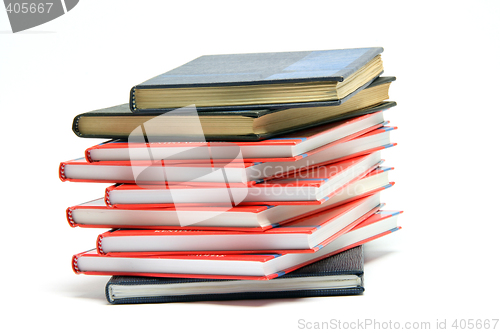 Image of stack of books isolated