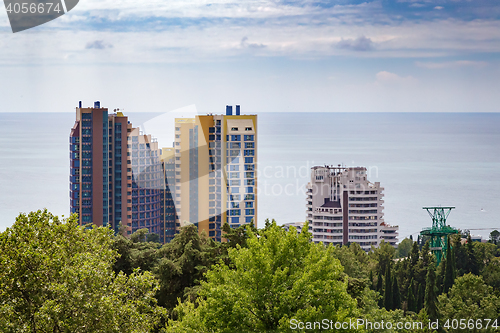 Image of Panoramic view of resort town Sochi.