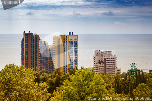 Image of Panoramic view of resort town Sochi.