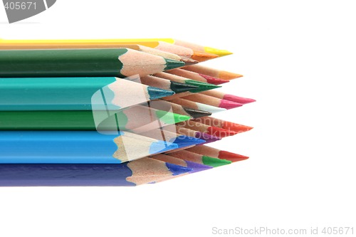 Image of isolated color pencils