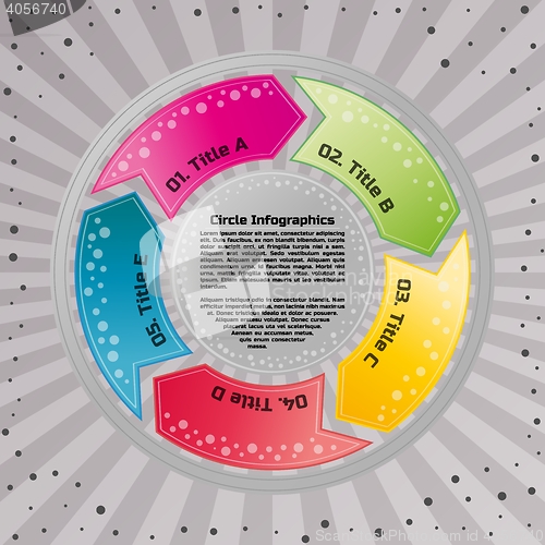 Image of circular infographic design template