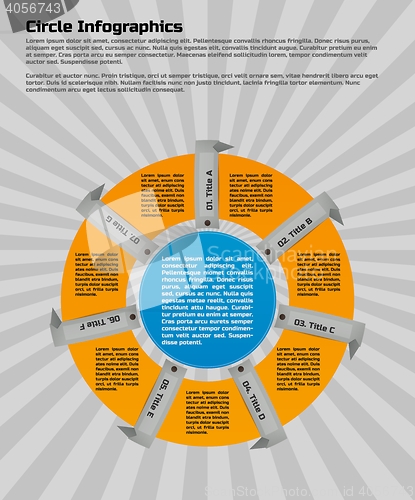 Image of circular infographic design template