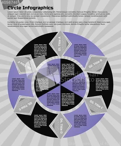 Image of circular infographic design template