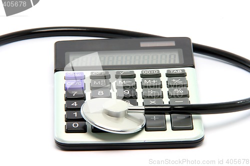 Image of calculator stethoscope