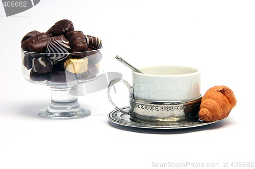 Image of teacup croisant chocolates