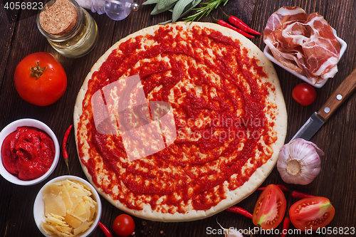 Image of ingredients for pizza