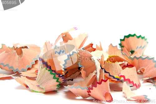 Image of wood pencils shavings