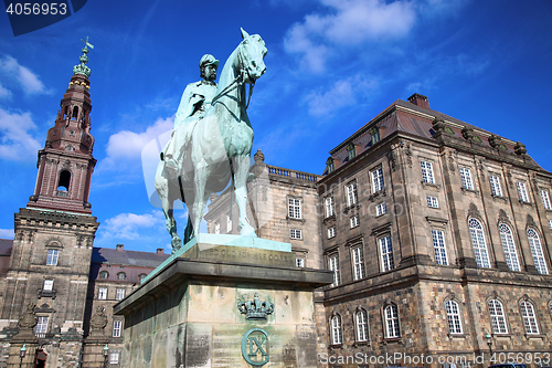Image of Equestrian statue of Christian IX near Christiansborg Palace, Co