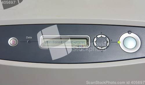 Image of laser printer panel