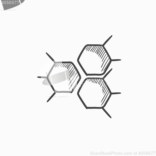 Image of Chemical formula sketch icon.