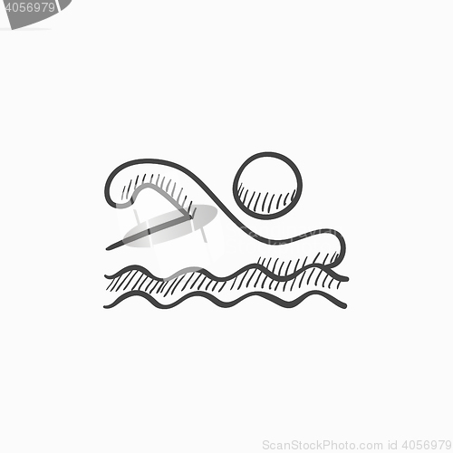 Image of Swimmer sketch icon.