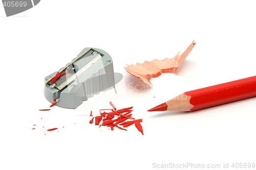 Image of red pencil sharpened