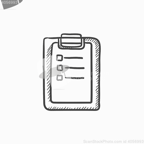 Image of Medical report sketch icon.