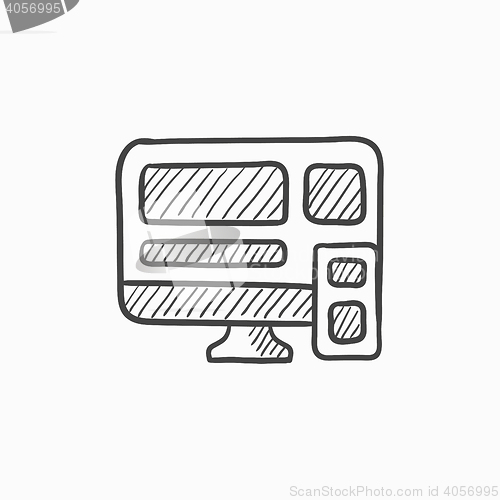 Image of Responsive web design sketch icon.