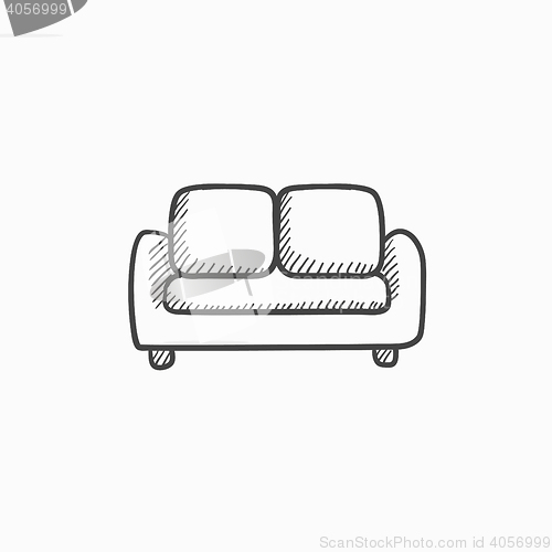 Image of Sofa sketch icon.