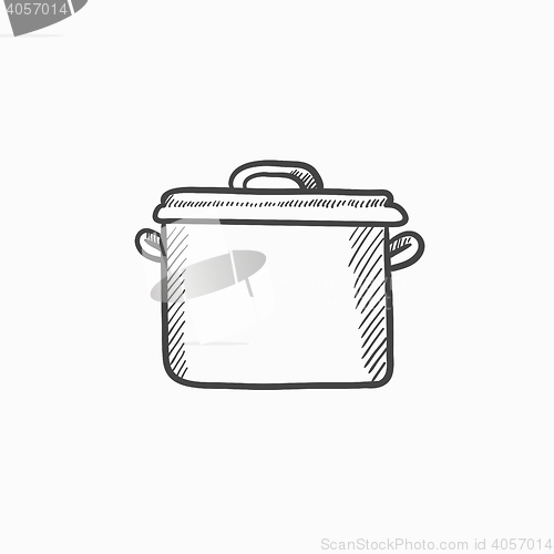 Image of Saucepan sketch icon.