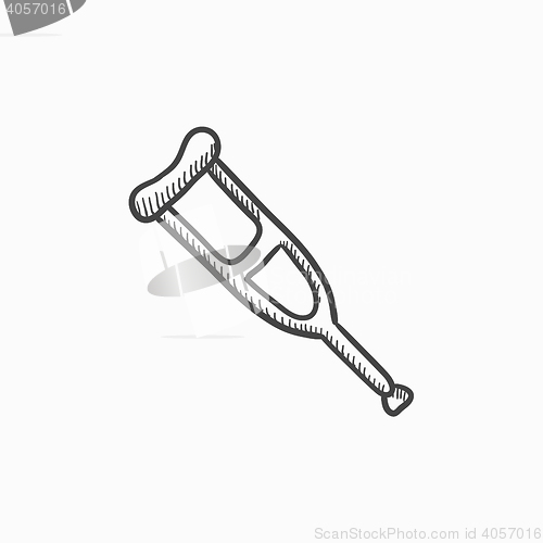 Image of Crutch sketch icon.