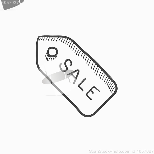 Image of Sale tag sketch icon.