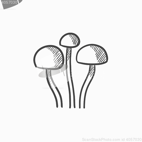 Image of Mushroom sketch icon.