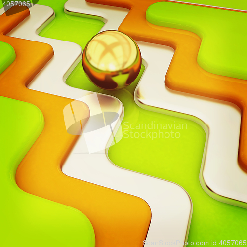 Image of Virtual background. 3D illustration. Vintage style.