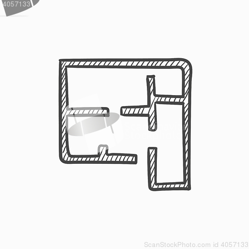 Image of Layout of the house sketch icon.