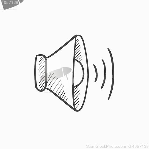 Image of Speaker volume sketch icon.