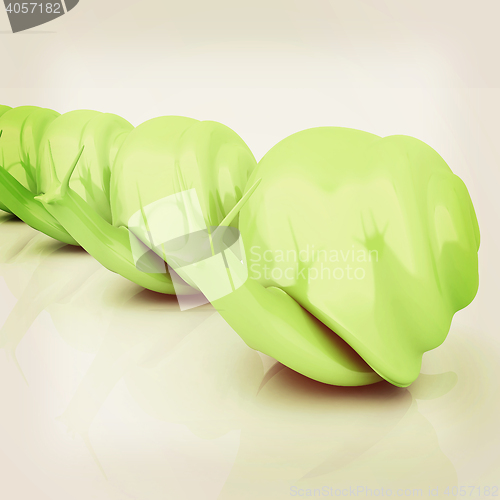 Image of 3d fantasy animals, snails on white background . 3D illustration